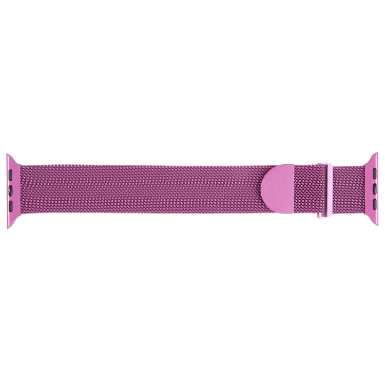 For Apple Watch 2 38mm Milanese Metal Magnetic Watch Band(Purple) - Watch Bands by PMC TechLife | Online Shopping South Africa | PMC TechLife