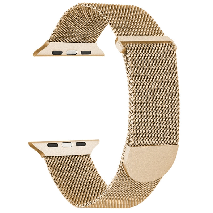 For Apple Watch 2 42mm Milanese Metal Magnetic Watch Band(Gold) - Watch Bands by PMC TechLife | Online Shopping South Africa | PMC TechLife