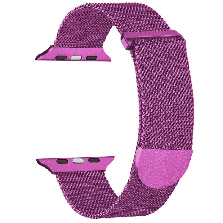 For Apple Watch 42mm Milanese Metal Magnetic Watch Band(Purple) - Watch Bands by PMC TechLife | Online Shopping South Africa | PMC TechLife