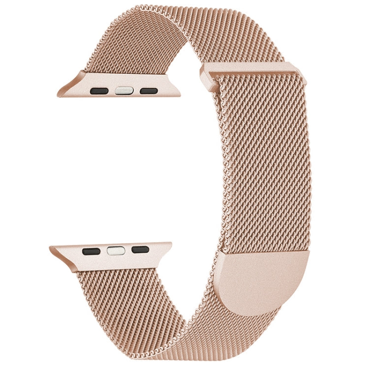 For Apple Watch 42mm Milanese Metal Magnetic Watch Band(Rose Gold) - Watch Bands by PMC TechLife | Online Shopping South Africa | PMC TechLife