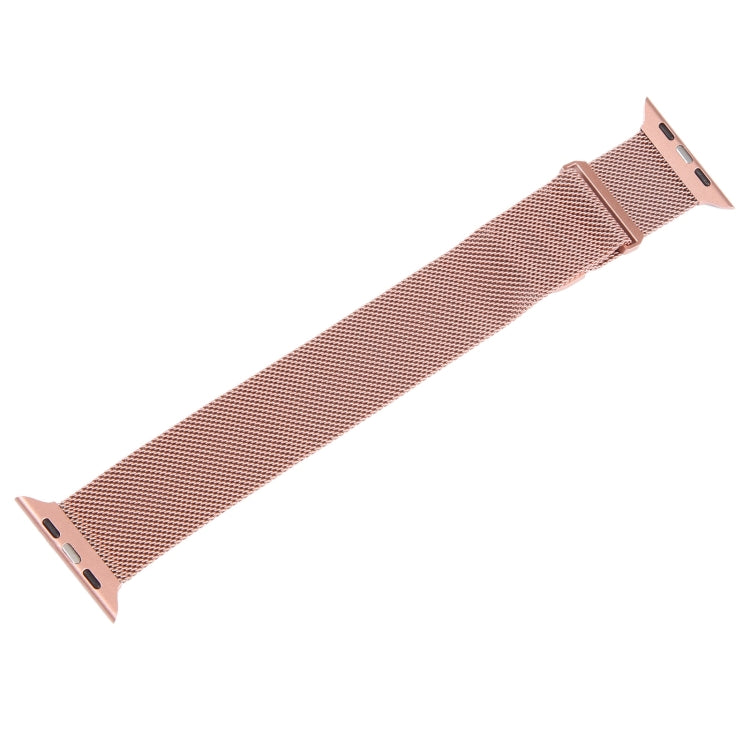 For Apple Watch 42mm Milanese Metal Magnetic Watch Band(Pink) - Watch Bands by PMC TechLife | Online Shopping South Africa | PMC TechLife