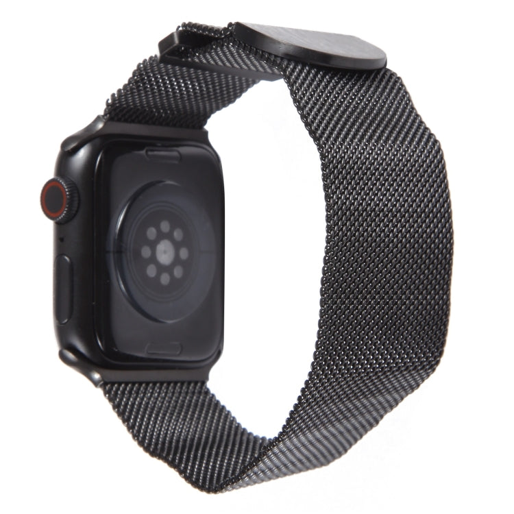 For Apple Watch 38mm Milanese Metal Magnetic Watch Band(Black) - Watch Bands by PMC TechLife | Online Shopping South Africa | PMC TechLife