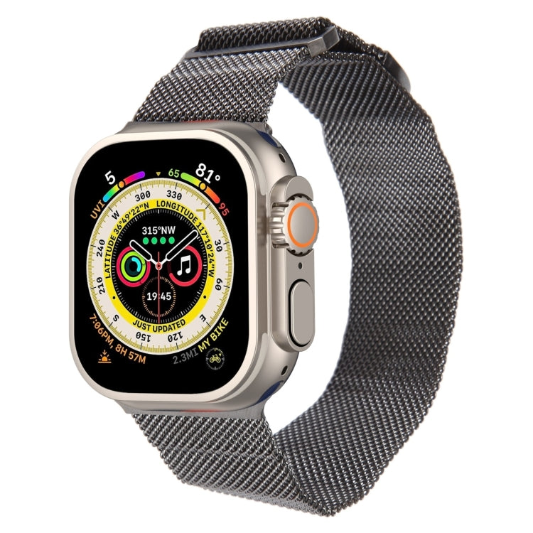 For Apple Watch SE 2023 44mm Milanese Metal Magnetic Watch Band(Gunmetal) - Watch Bands by PMC TechLife | Online Shopping South Africa | PMC TechLife