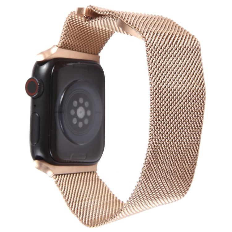 For Apple Watch SE 2023 44mm Milanese Metal Magnetic Watch Band(Rose Gold) - Watch Bands by PMC TechLife | Online Shopping South Africa | PMC TechLife