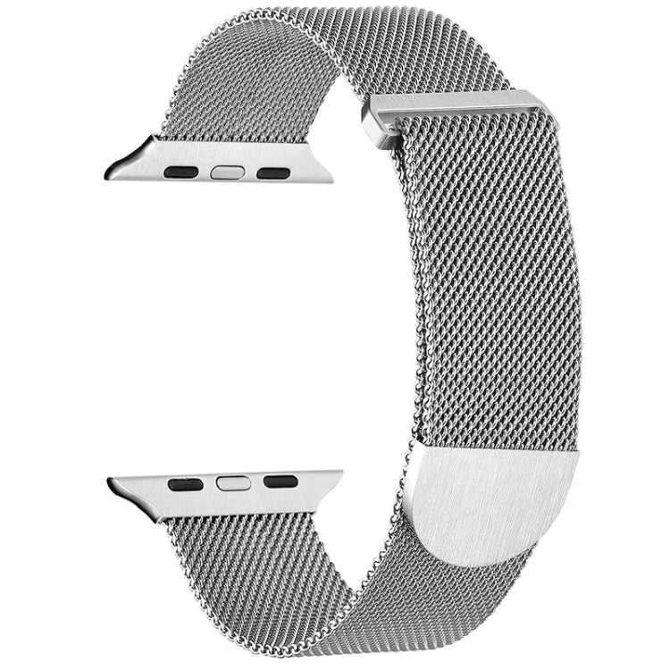 For Apple Watch 9 45mm Milanese Metal Magnetic Watch Band(Silver) - Watch Bands by PMC TechLife | Online Shopping South Africa | PMC TechLife