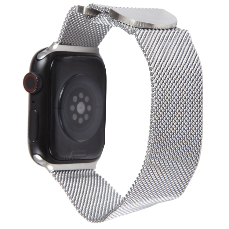 For Apple Watch 9 45mm Milanese Metal Magnetic Watch Band(Silver) - Watch Bands by PMC TechLife | Online Shopping South Africa | PMC TechLife