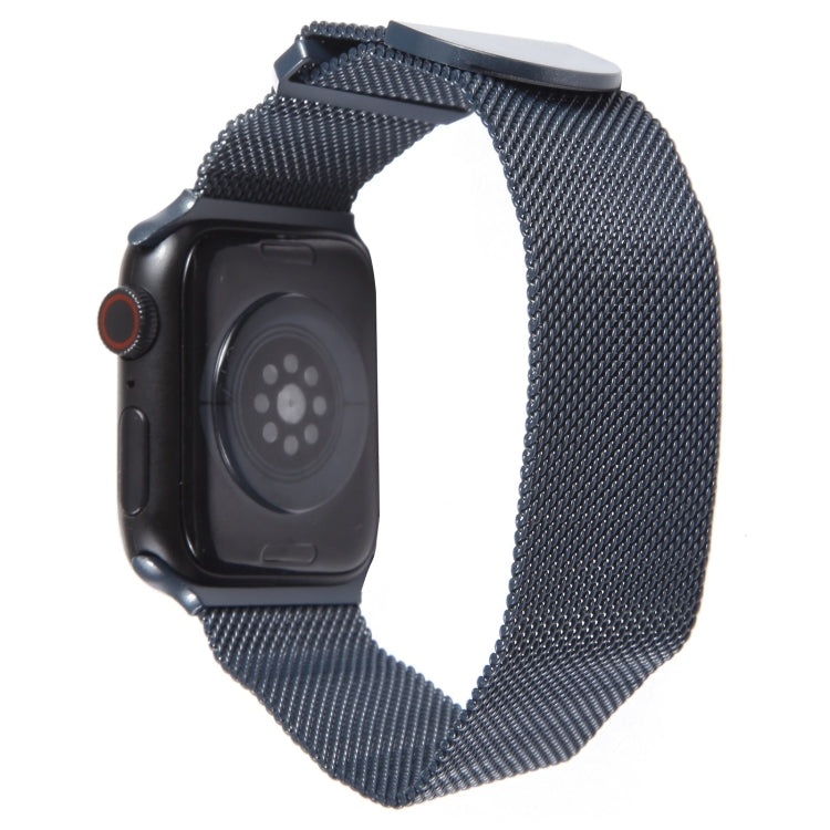 For Apple Watch 9 45mm Milanese Metal Magnetic Watch Band(Midnight Blue) - Watch Bands by PMC TechLife | Online Shopping South Africa | PMC TechLife