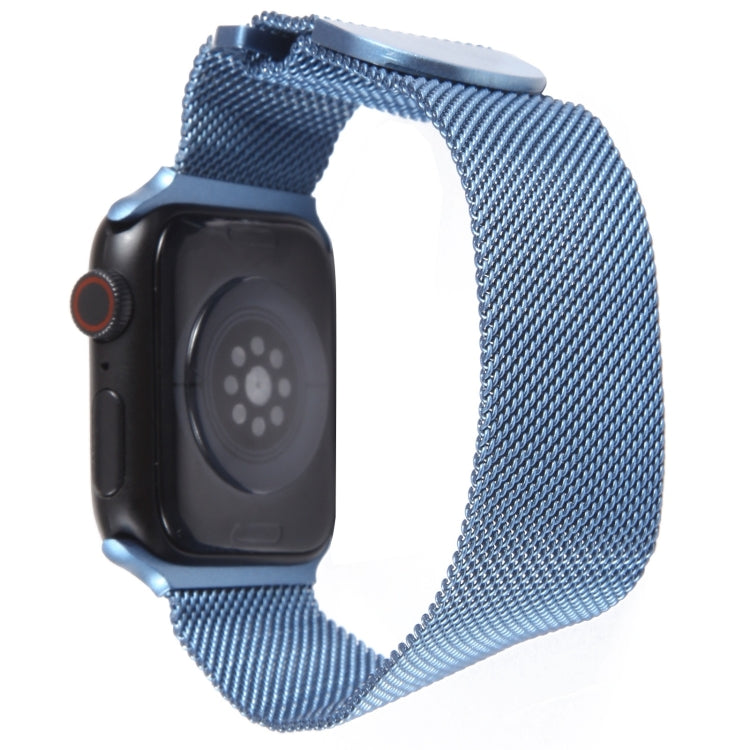 For Apple Watch 9 45mm Milanese Metal Magnetic Watch Band(Blue) - Watch Bands by PMC TechLife | Online Shopping South Africa | PMC TechLife