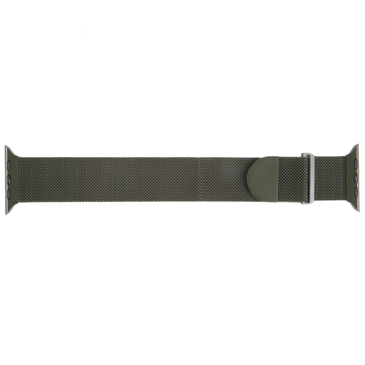 For Apple Watch 9 45mm Milanese Metal Magnetic Watch Band(Army Green) - Watch Bands by PMC TechLife | Online Shopping South Africa | PMC TechLife