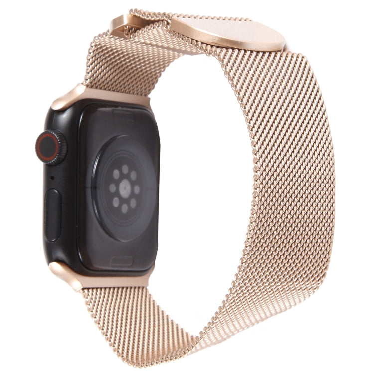 For Apple Watch 9 45mm Milanese Metal Magnetic Watch Band(Retro Gold) - Watch Bands by PMC TechLife | Online Shopping South Africa | PMC TechLife