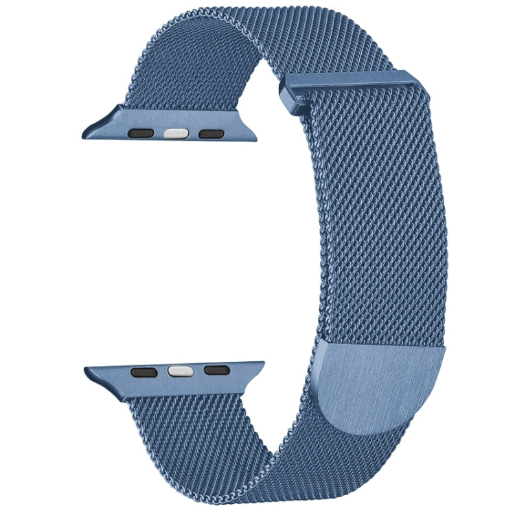 For Apple Watch 9 41mm Milanese Metal Magnetic Watch Band(Blue) - Watch Bands by PMC TechLife | Online Shopping South Africa | PMC TechLife