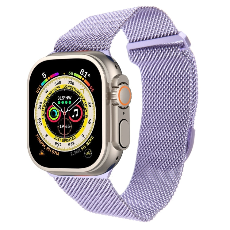 For Apple Watch 9 41mm Milanese Metal Magnetic Watch Band(Lavender Purple) - free shipping - PMC TechLife - Order now!