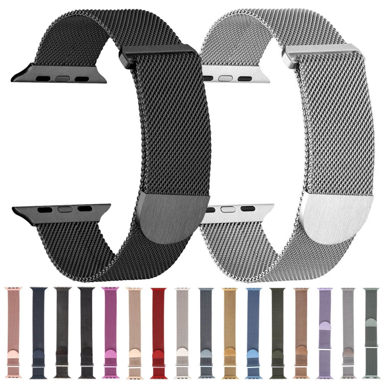 For Apple Watch 9 41mm Milanese Metal Magnetic Watch Band(Rose Gold) - Watch Bands by PMC TechLife | Online Shopping South Africa | PMC TechLife
