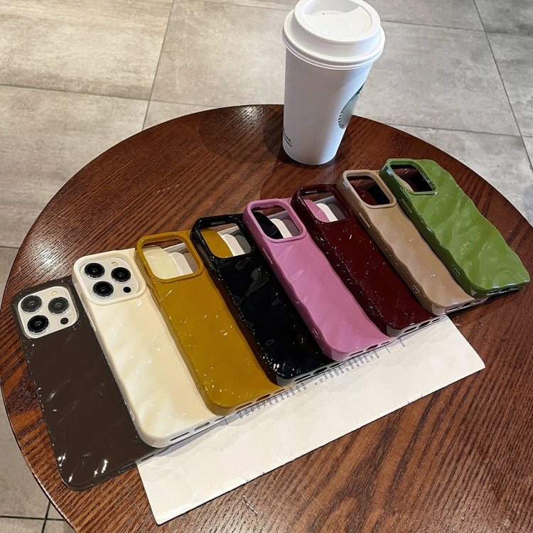 For iPhone 14 /13 Solid Color Wave Texture TPU Phone Case(Beige) - iPhone 14 Cases by PMC TechLife | Online Shopping South Africa | PMC TechLife