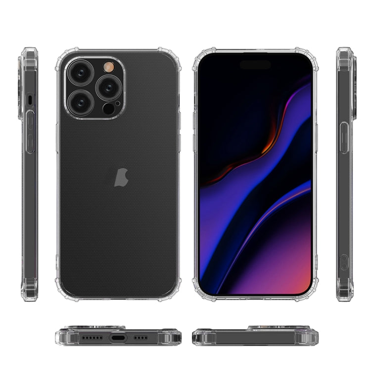 For iPhone 15 Pro Four-Corner Shockproof Clear TPU Phone Case(Transparent) - free shipping - PMC TechLife - Order now!