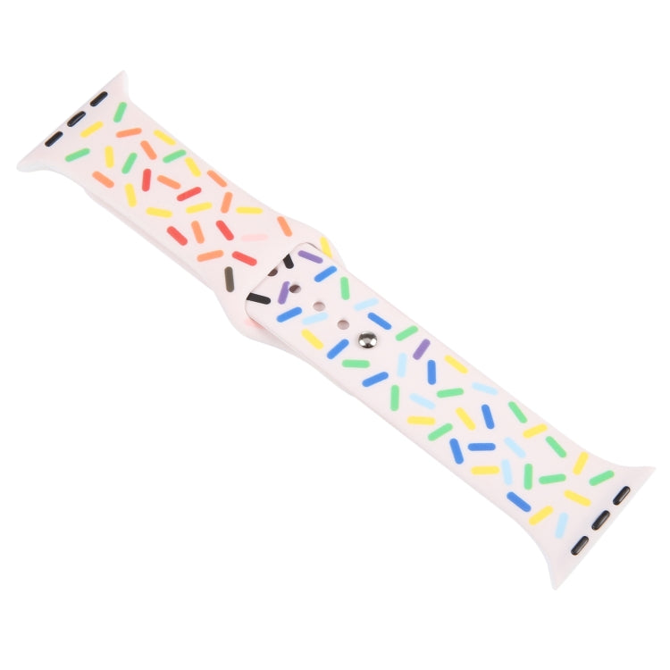 Rainbow Raindrops Silicone Watch Band For Apple Watch Ultra 49mm(Pink) - Watch Bands by PMC TechLife | Online Shopping South Africa | PMC TechLife