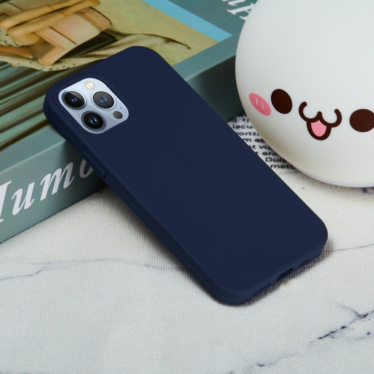 For iPhone 15 Pro Solid Color Silicone Phone Case(Midnight Blue) - iPhone 15 Pro Cases by PMC TechLife | Online Shopping South Africa | PMC TechLife