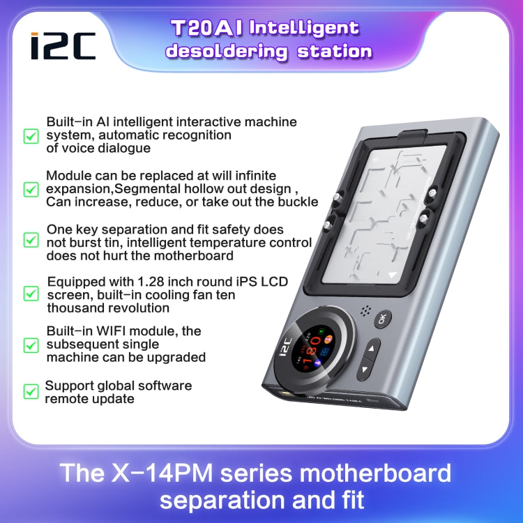 i2C T20 Intelligent Motherboard Middle Layered Heating Platform For iPhone X-13 Series, Plug:US - free shipping - PMC TechLife - Order now!
