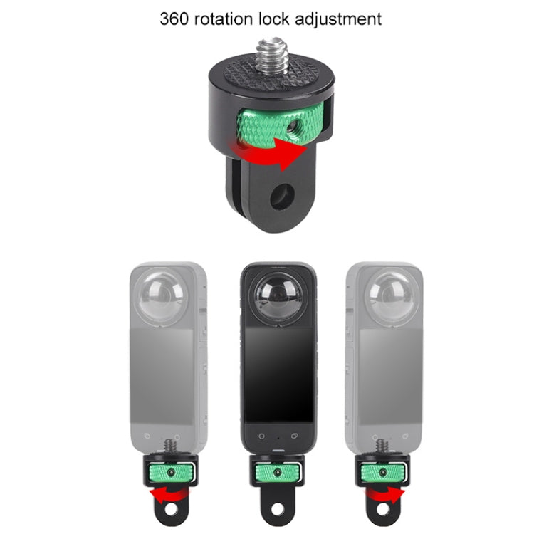 1/4 inch Screw Adjustable Metal Action Camera Adapter(Black) - Connection Mount by PMC TechLife | Online Shopping South Africa | PMC TechLife