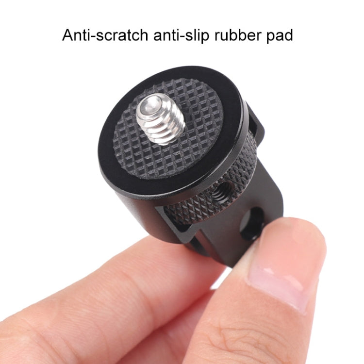 1/4 inch Screw Adjustable Metal Action Camera Adapter(Black) - Connection Mount by PMC TechLife | Online Shopping South Africa | PMC TechLife