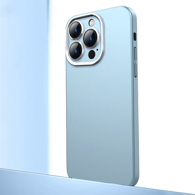 For iPhone 13 Pro Max Frosted Metal Material Phone Case with Lens Protection(Light Blue) - free shipping - PMC TechLife - Order now!