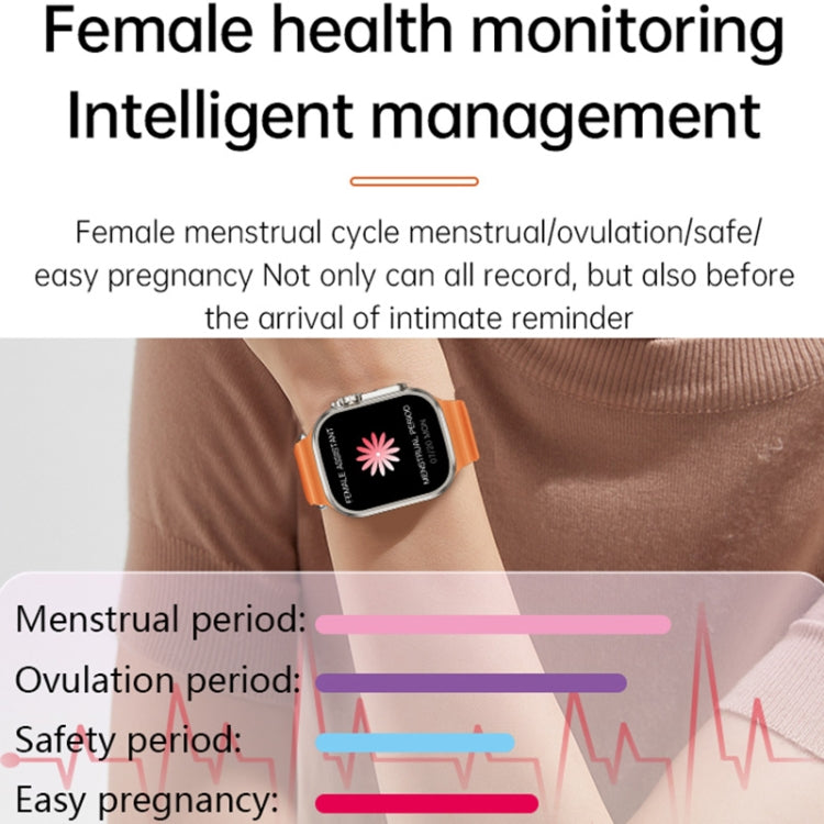 WS-E9 Ultra 2.2 inch IP67 Waterproof Ocean Silicone Band Smart Watch, Support Heart Rate / NFC(Blue) - Smart Watches by PMC TechLife | Online Shopping South Africa | PMC TechLife | Buy Now Pay Later Mobicred