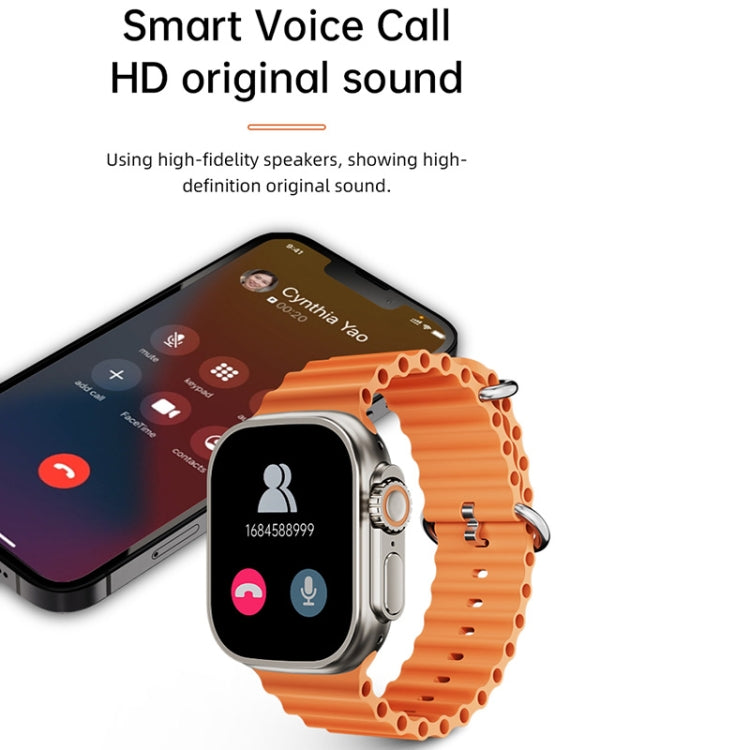 WS-E9 Ultra 2.2 inch IP67 Waterproof Ocean Silicone Band Smart Watch, Support Heart Rate / NFC(Blue) - Smart Watches by PMC TechLife | Online Shopping South Africa | PMC TechLife | Buy Now Pay Later Mobicred
