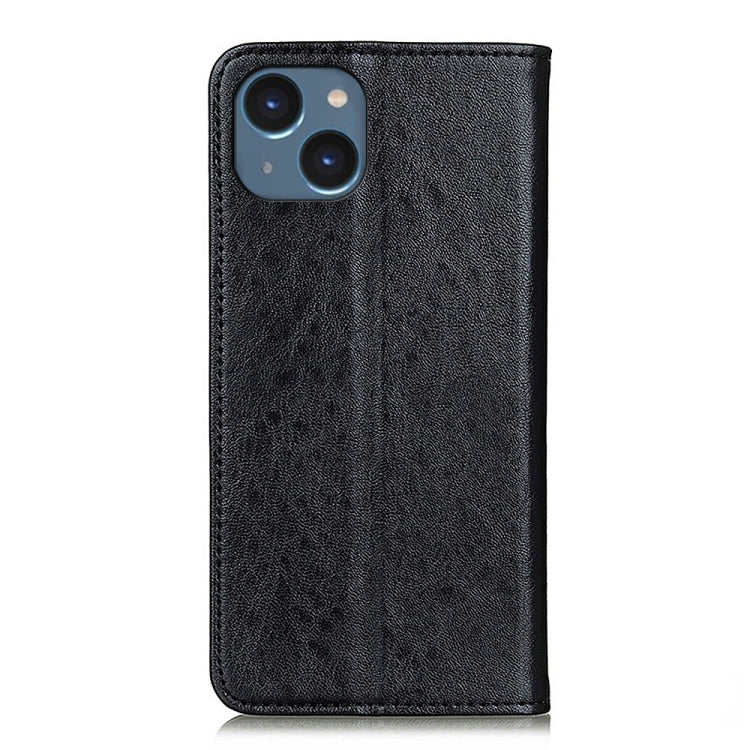 For iPhone 15 Magnetic Crazy Horse Texture Horizontal Flip Leather Phone Case(Black) - free shipping - PMC TechLife - Order now!