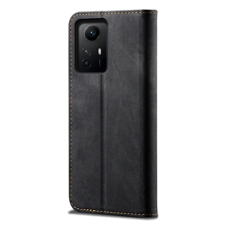 For Xiaomi Redmi Note 12S Denim Texture Flip Leather Phone Case(Black) - free shipping - PMC TechLife - Order now!