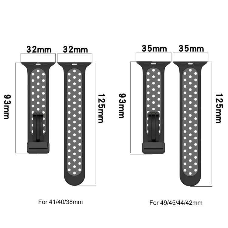 For Apple Watch 5 44mm Magnetic Buckle Silicone Watch Band(Red Black) - Watch Bands by PMC TechLife | Online Shopping South Africa | PMC TechLife