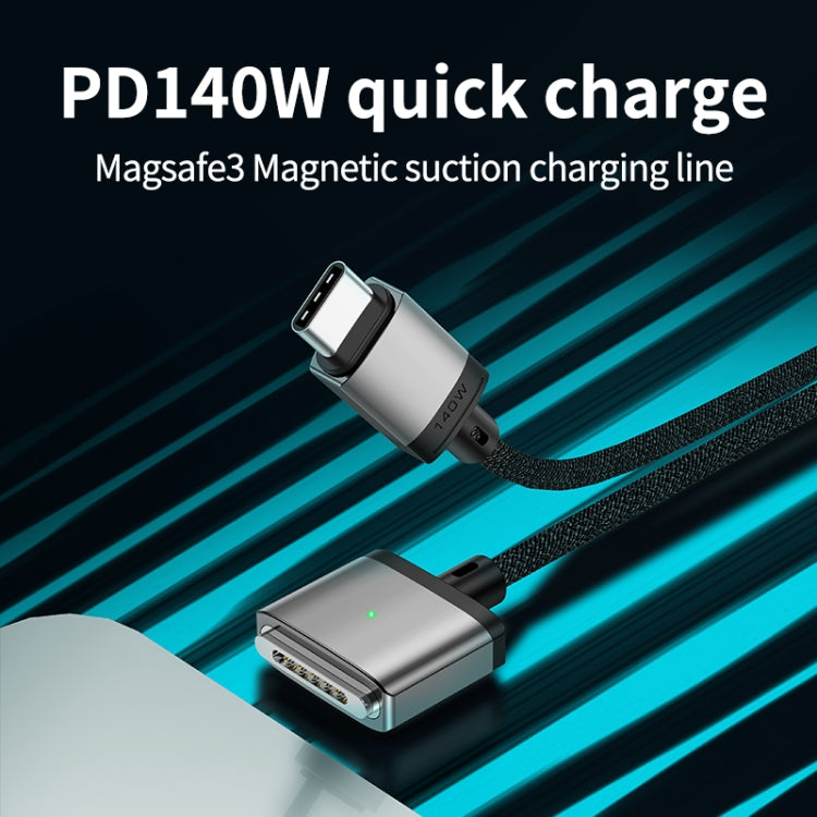 140W Type-C to Magsafe 3 Magnetic Charging Cable, Length:2m(Silver) - Cable & Adapter by PMC TechLife | Online Shopping South Africa | PMC TechLife
