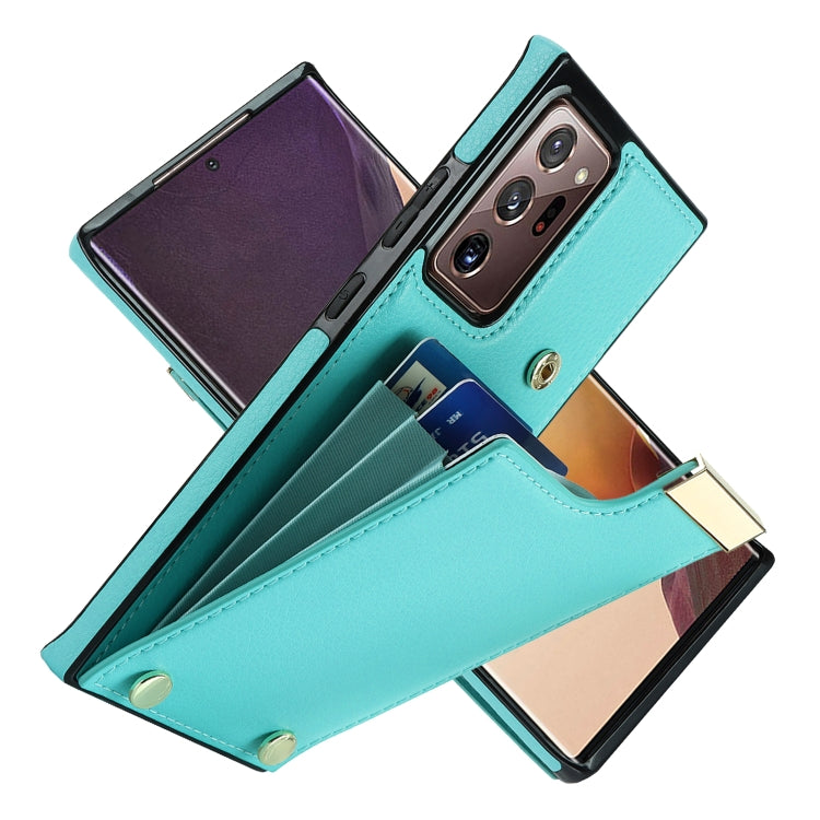 For Samsung Galaxy Note20 Ultra Metal Buckle Card Slots Phone Case(Green) - free shipping - PMC TechLife - Order now!