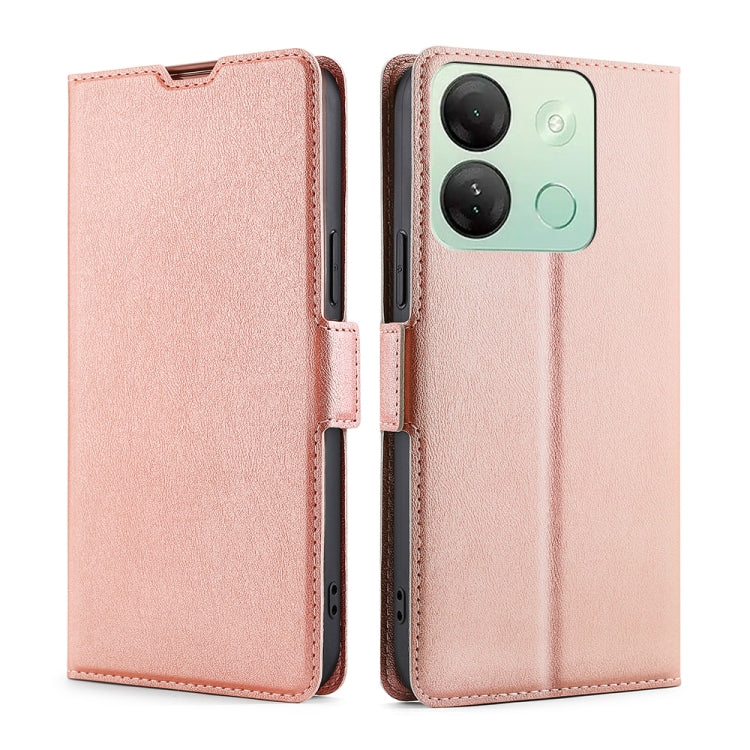 For Infinix Smart 7 HD Ultra-thin Voltage Side Buckle Horizontal Flip Leather Phone Case(Rose Gold) - free shipping - PMC TechLife - Order now!