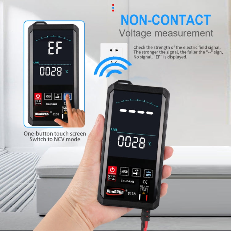 WinAPEX Smart Touch Screen Digital Multimeter, Model:8138 - Digital Multimeter by WinAPEX | Online Shopping South Africa | PMC TechLife | Buy Now Pay Later Mobicred