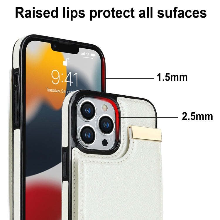 For iPhone 11 Pro Metal Buckle Card Slots Phone Case(White) - free shipping - PMC TechLife - Order now!