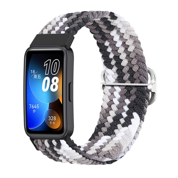 For Huawei Band 8 Nylon Braided Buckle Watch Band(Colorful Black) - Watch Bands by PMC TechLife | Online Shopping South Africa | PMC TechLife