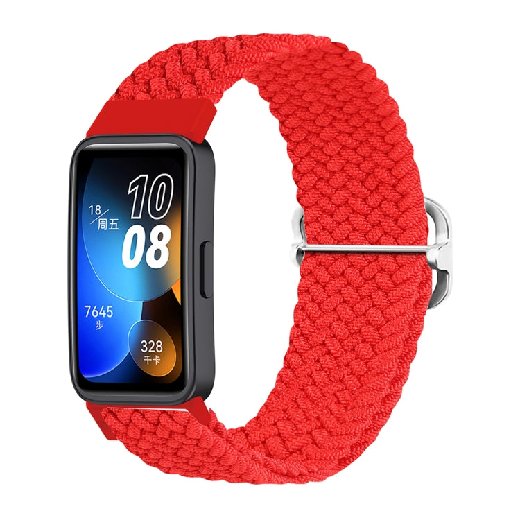 For Huawei Band 8 Nylon Braided Buckle Watch Band(Red) - Watch Bands by PMC TechLife | Online Shopping South Africa | PMC TechLife