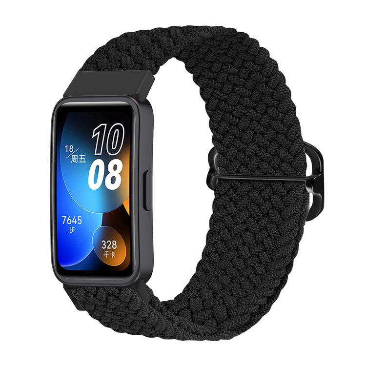 For Huawei Band 8 Nylon Braided Buckle Watch Band(Black) - Watch Bands by PMC TechLife | Online Shopping South Africa | PMC TechLife