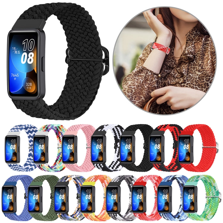 For Huawei Band 8 Nylon Braided Buckle Watch Band(Colorful Black) - Watch Bands by PMC TechLife | Online Shopping South Africa | PMC TechLife