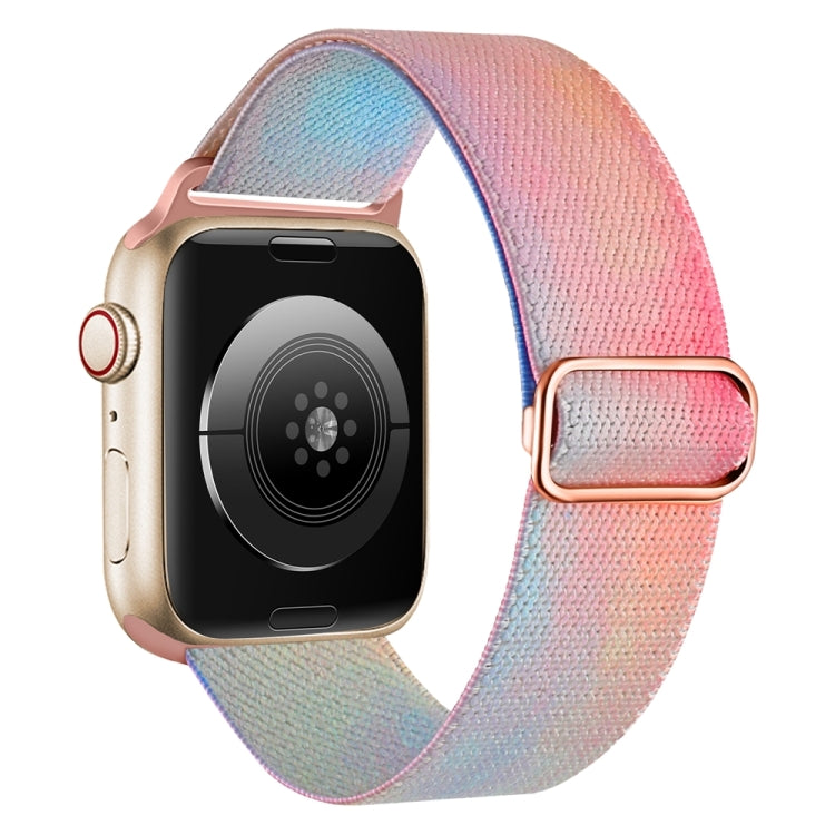 For Apple Watch 8 45mm  Painted Pattern Nylon Replacement Watch Band(Symphony Aurora) - Watch Bands by PMC TechLife | Online Shopping South Africa | PMC TechLife