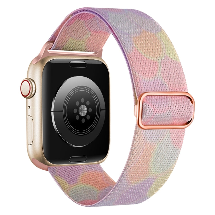 For Apple Watch SE 2022 44mm Painted Pattern Nylon Replacement Watch Band(Symphony Bubbles) - Watch Bands by PMC TechLife | Online Shopping South Africa | PMC TechLife