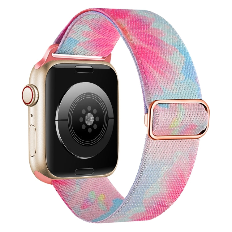 For Apple Watch 6 40mm Painted Pattern Nylon Replacement Watch Band(Flower Butterfly) - Watch Bands by PMC TechLife | Online Shopping South Africa | PMC TechLife