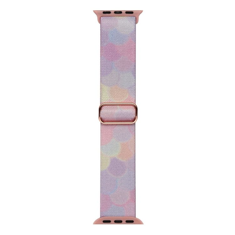 For Apple Watch SE 2023 44mm Painted Pattern Nylon Replacement Watch Band(Symphony Bubbles) - Watch Bands by PMC TechLife | Online Shopping South Africa | PMC TechLife
