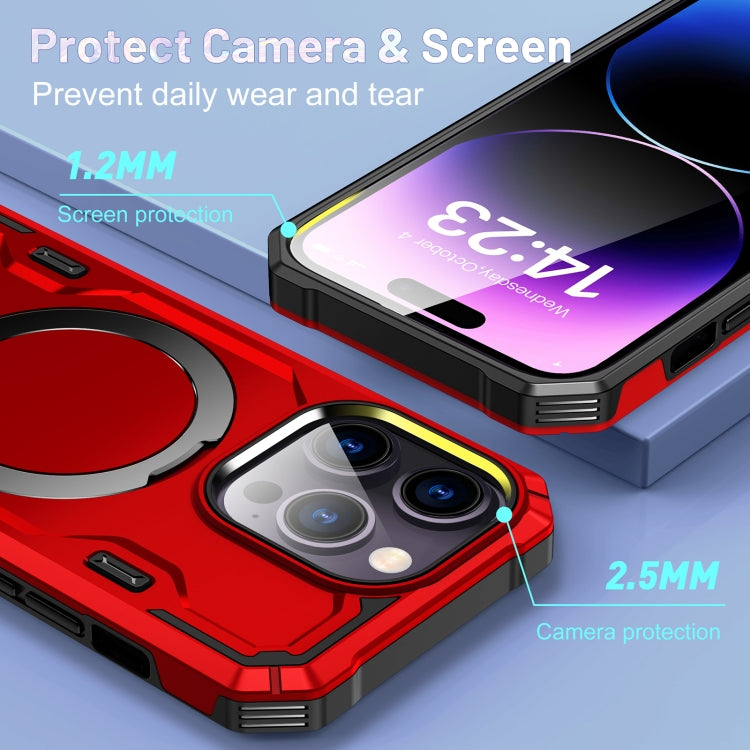 For iPhone 14 / 13 Patronus MagSafe Magnetic Holder Phone Case(Red) - free shipping - PMC TechLife - Order now!