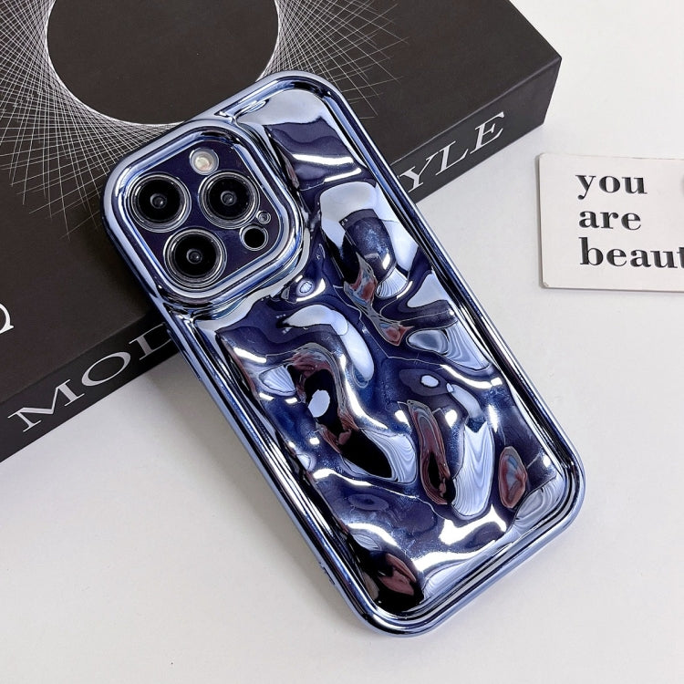 For iPhone 14 Electroplating Meteorite Texture TPU Phone Case(Blue) - free shipping - PMC TechLife - Order now!