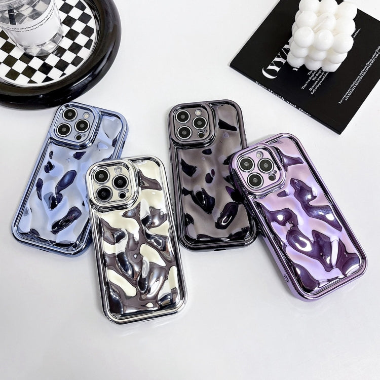 For iPhone 12 Electroplating Meteorite Texture TPU Phone Case(Blue) - free shipping - PMC TechLife - Order now!