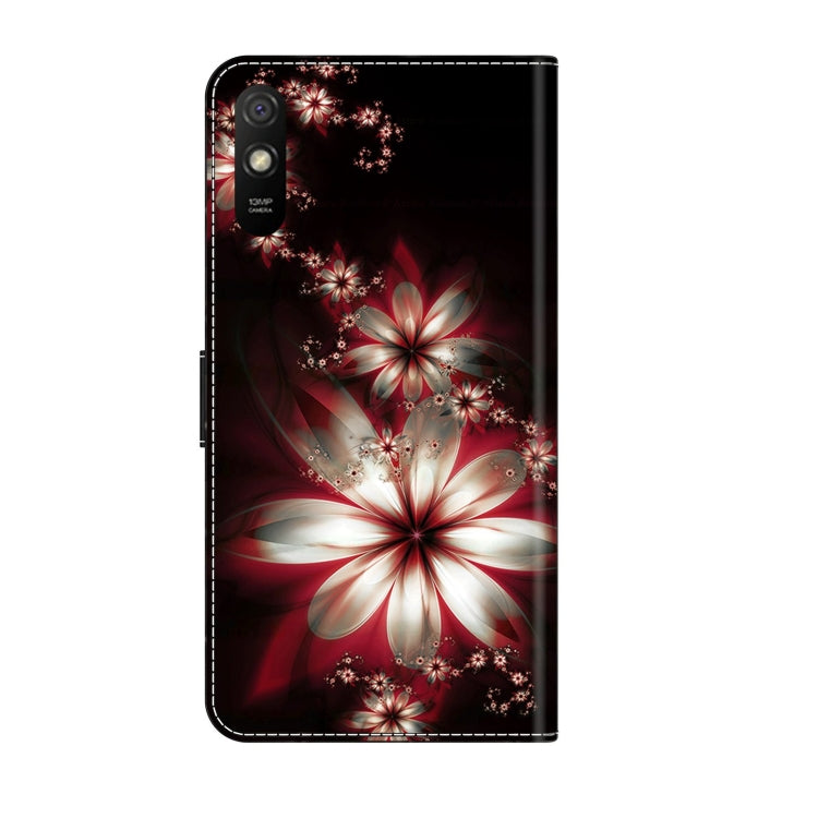 For Xiaomi Redmi 9A Crystal 3D Shockproof Protective Leather Phone Case(Fantastic Flower) - free shipping - PMC TechLife - Order now!