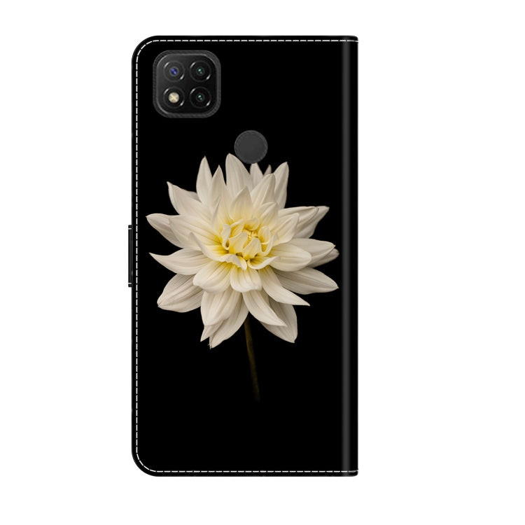 For Xiaomi Redmi 9C Crystal 3D Shockproof Protective Leather Phone Case(White Flower) - free shipping - PMC TechLife - Order now!