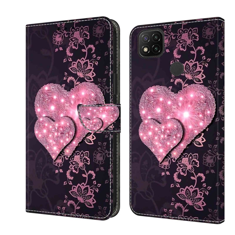 For Xiaomi Redmi 9C Crystal 3D Shockproof Protective Leather Phone Case(Lace Love) - free shipping - PMC TechLife - Order now!