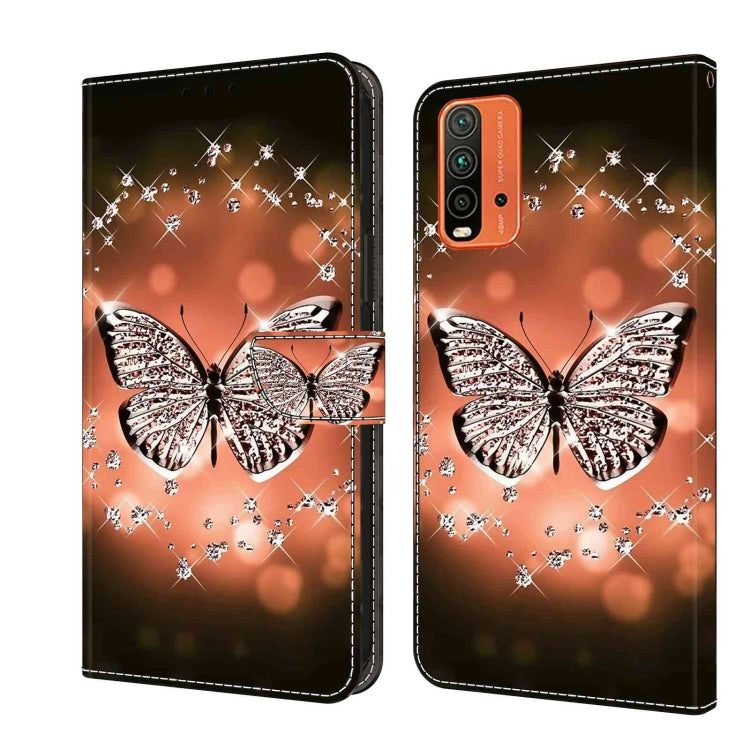 For Xiaomi Redmi 9T Crystal 3D Shockproof Protective Leather Phone Case(Crystal Butterfly) - free shipping - PMC TechLife - Order now!